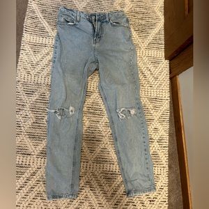 Light color ripped jeans probably for teen girls.
